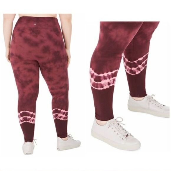 NWT Ideology Red Passion Tie Dyed Pink Activewear - Picture 2 of 5